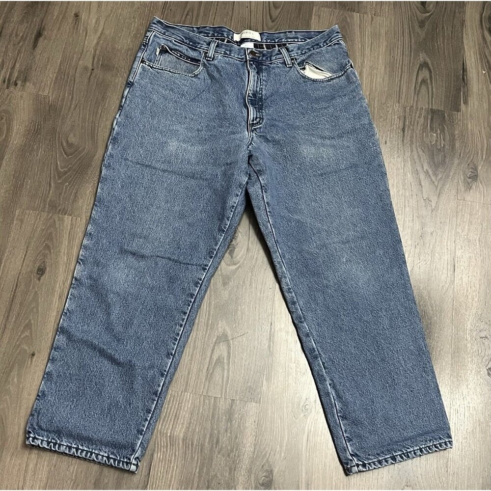 LL Bean Double L Relaxed Fit Flannel Lined Denim Jeans 38x30 Mens - WEAR